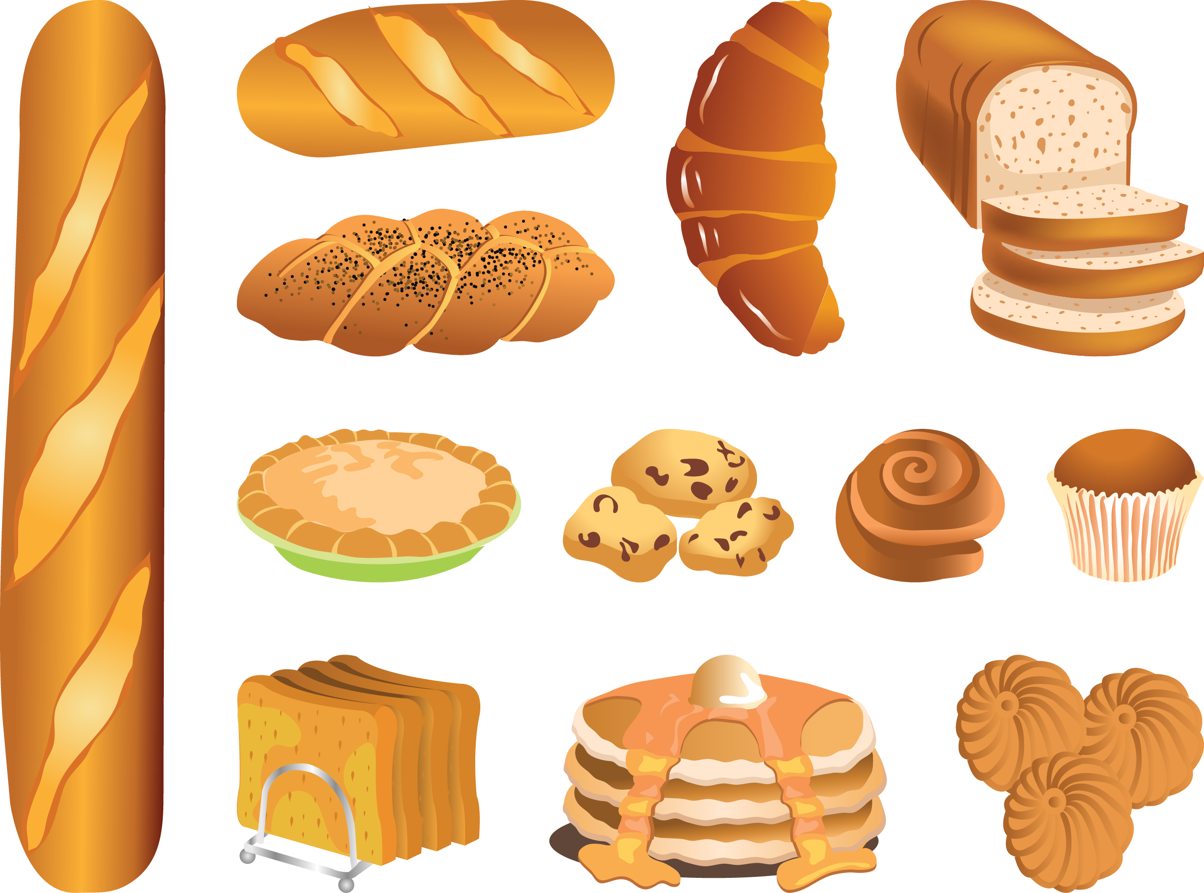 Detail Bread Vector Png Nomer 16