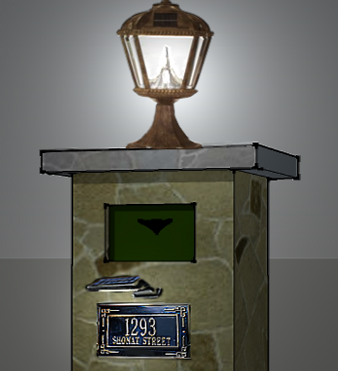 Detail Brick Mailbox With Solar Light Nomer 39