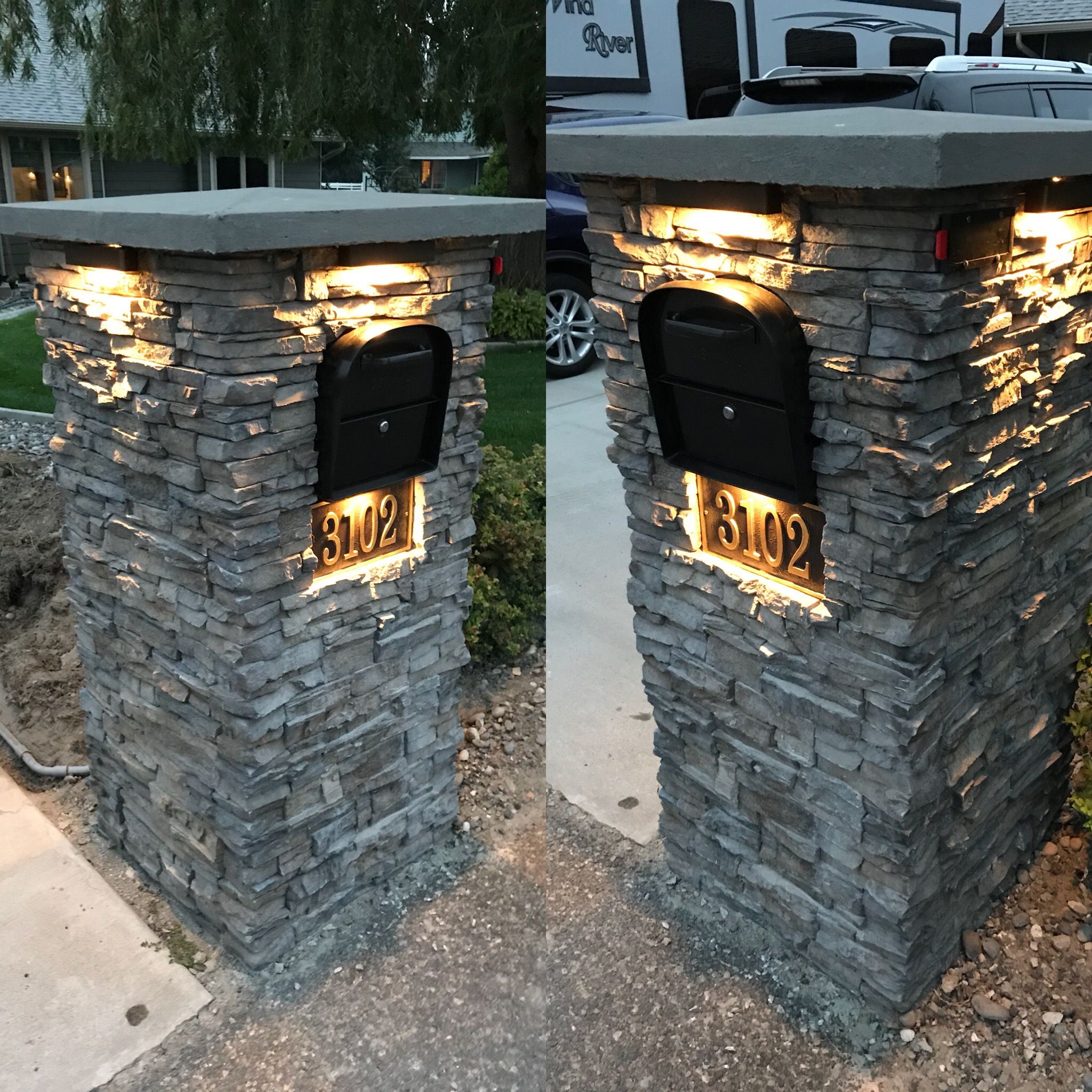 Download Brick Mailbox With Solar Light Nomer 6