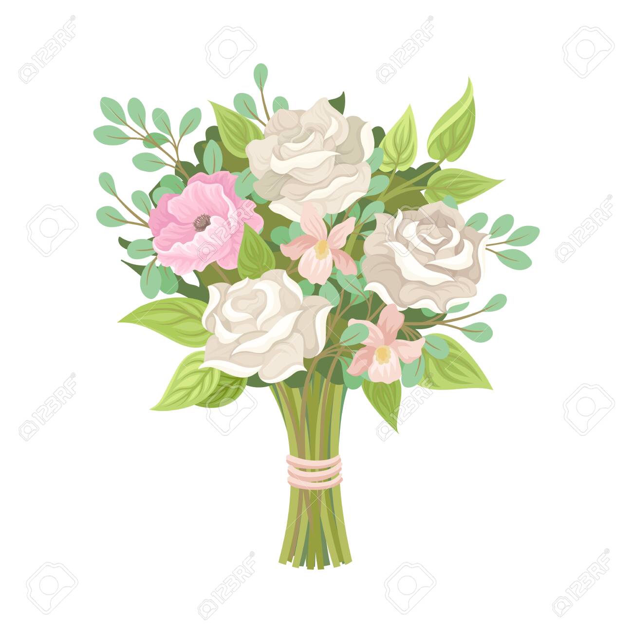 Detail Bridal Bouquet Clipart Nomer 11