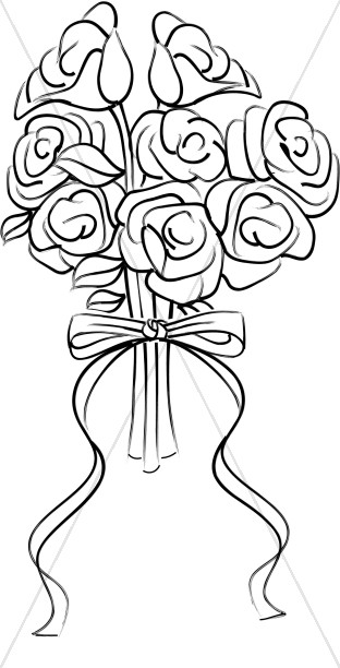 Detail Bridal Bouquet Clipart Nomer 12