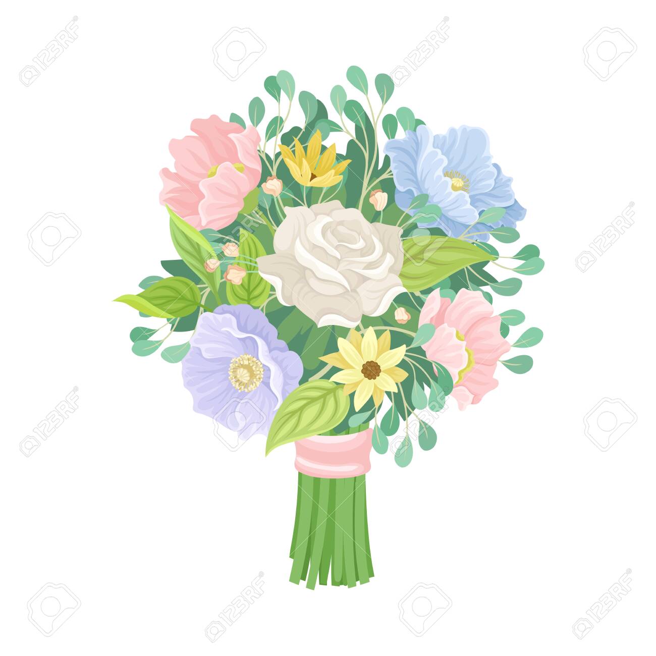 Detail Bridal Bouquet Clipart Nomer 24