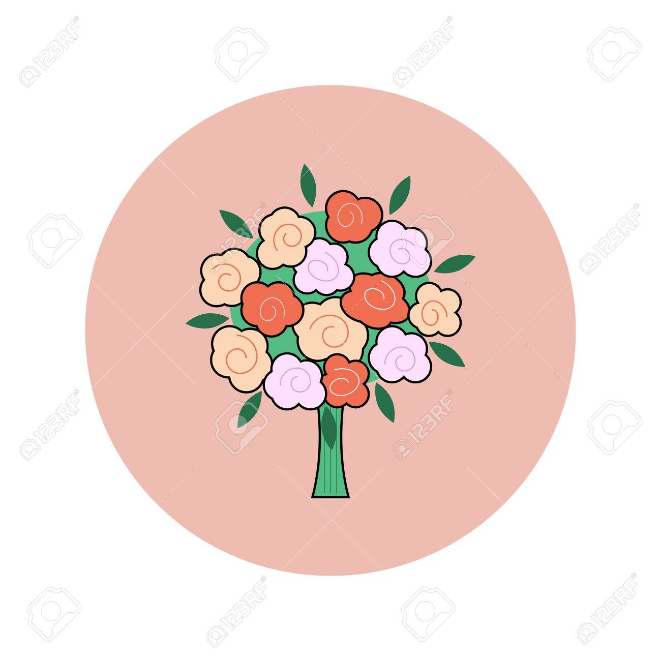 Detail Bridal Bouquet Clipart Nomer 39