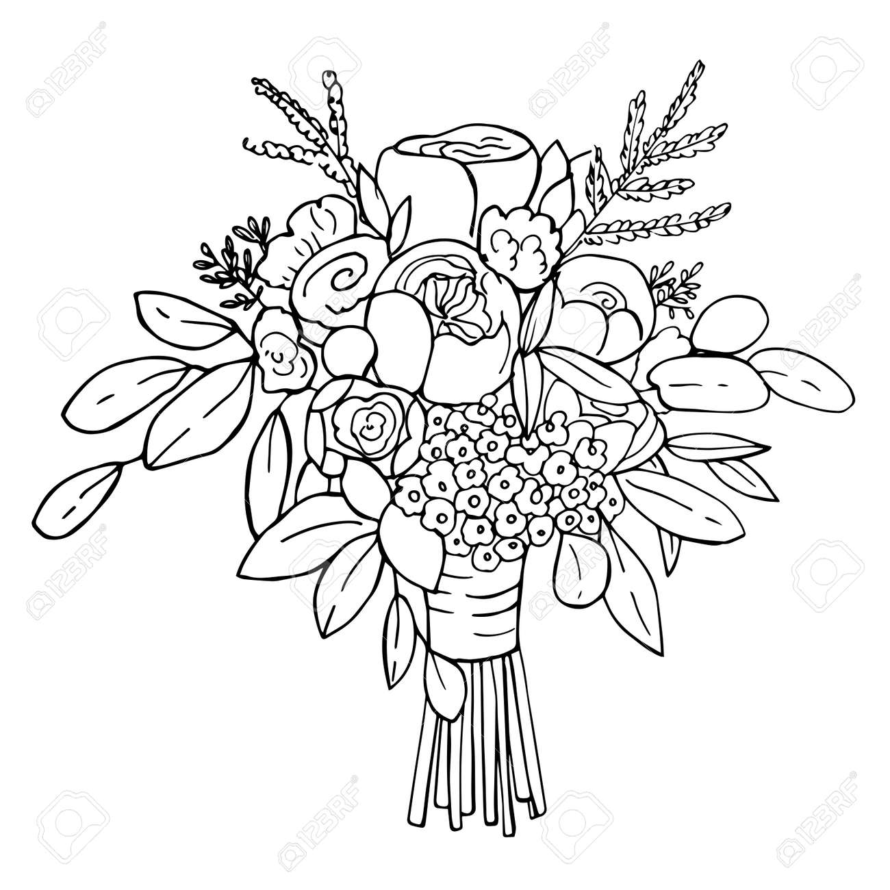 Detail Bridal Bouquet Clipart Nomer 5