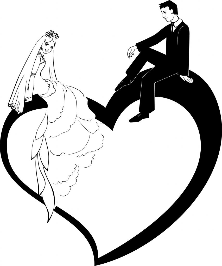 Detail Bride And Groom Clipart Black And White Nomer 31