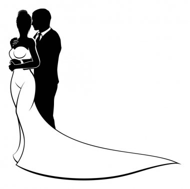 Detail Bride And Groom Clipart Black And White Nomer 37