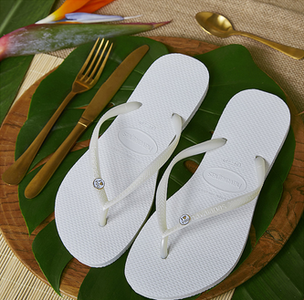 Detail Bride And Groom Flip Flops Set Nomer 36