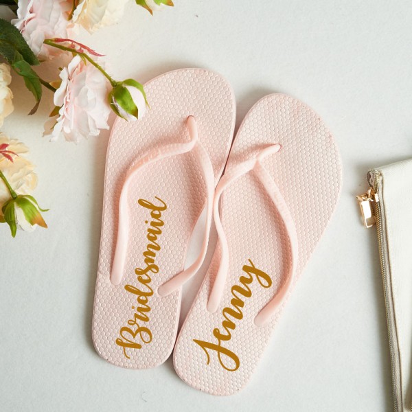 Detail Bride And Groom Flip Flops Set Nomer 49