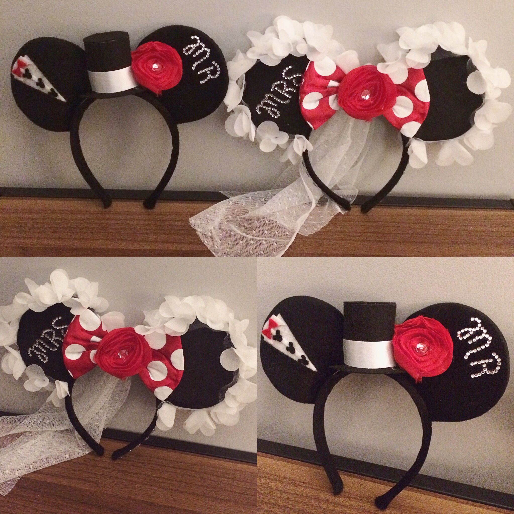 Detail Bride And Groom Mouse Ears Nomer 35