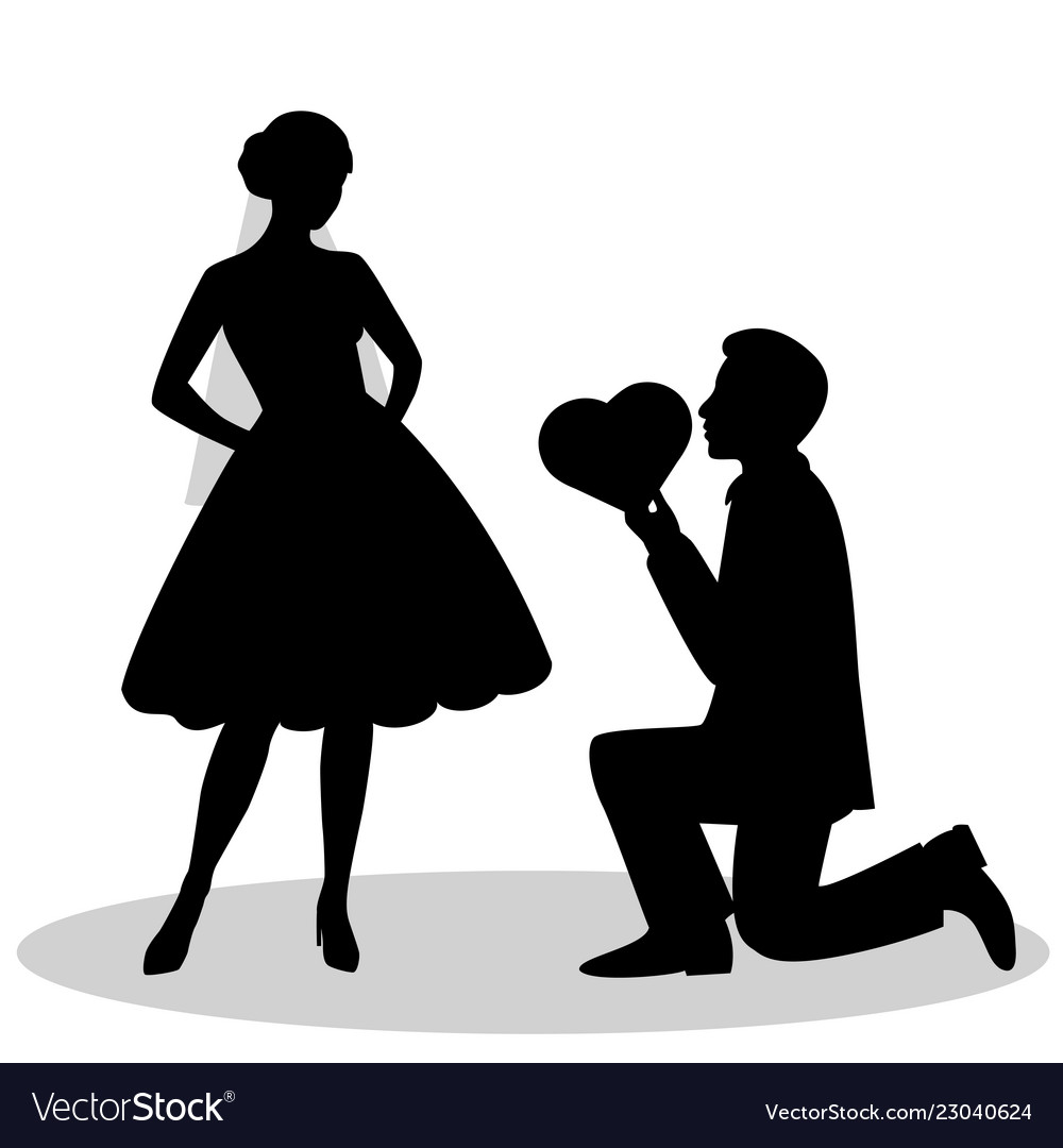 Detail Bride And Groom Silhouette Vector Free Nomer 19