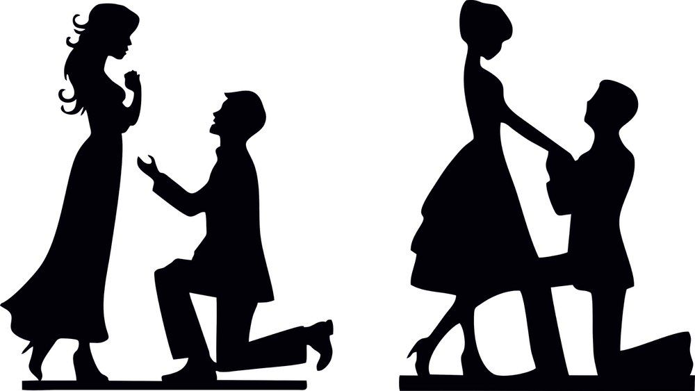 Detail Bride And Groom Silhouette Vector Free Nomer 22