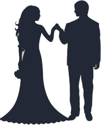 Detail Bride And Groom Silhouette Vector Free Nomer 26