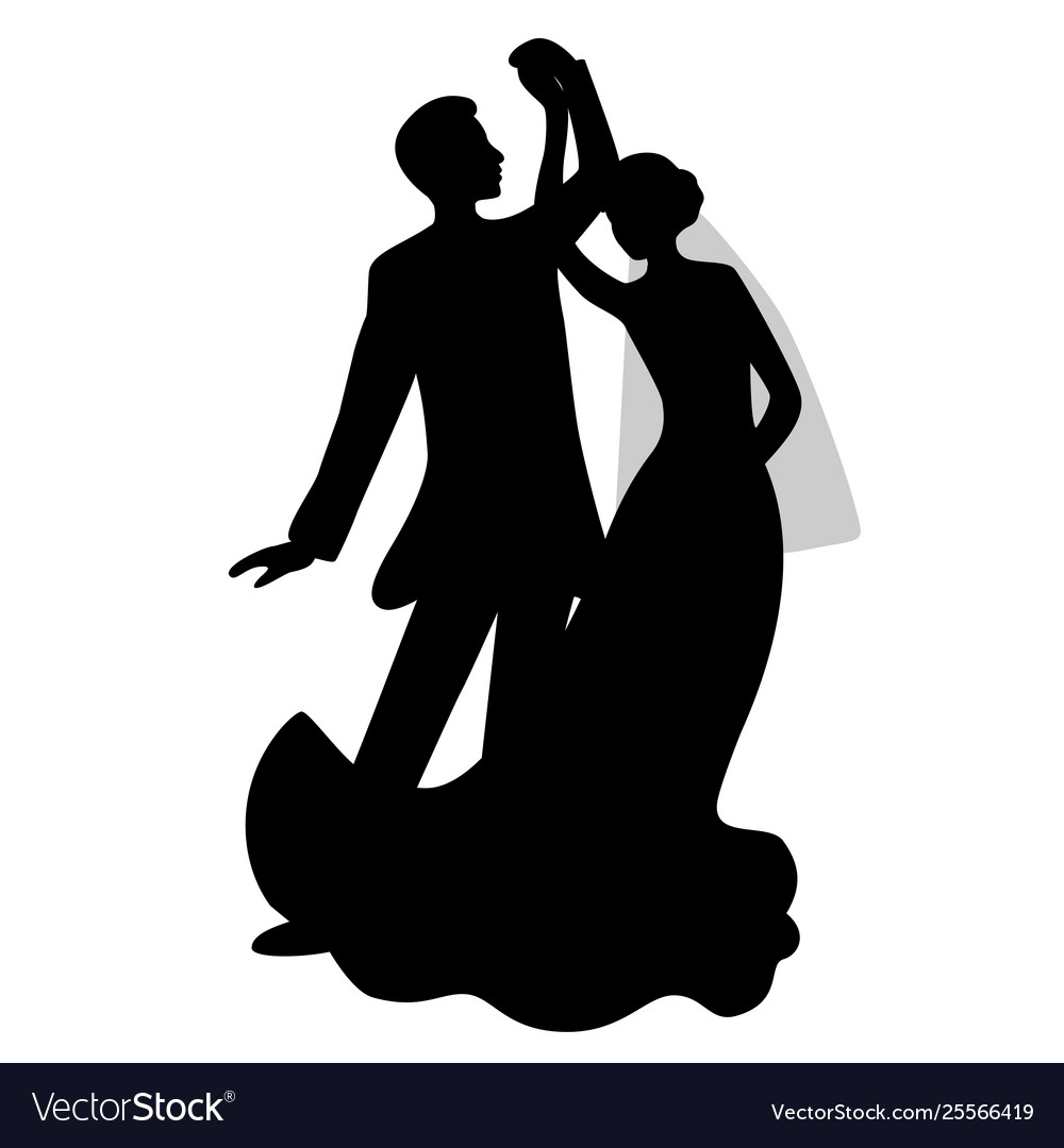 Detail Bride And Groom Silhouette Vector Free Nomer 33