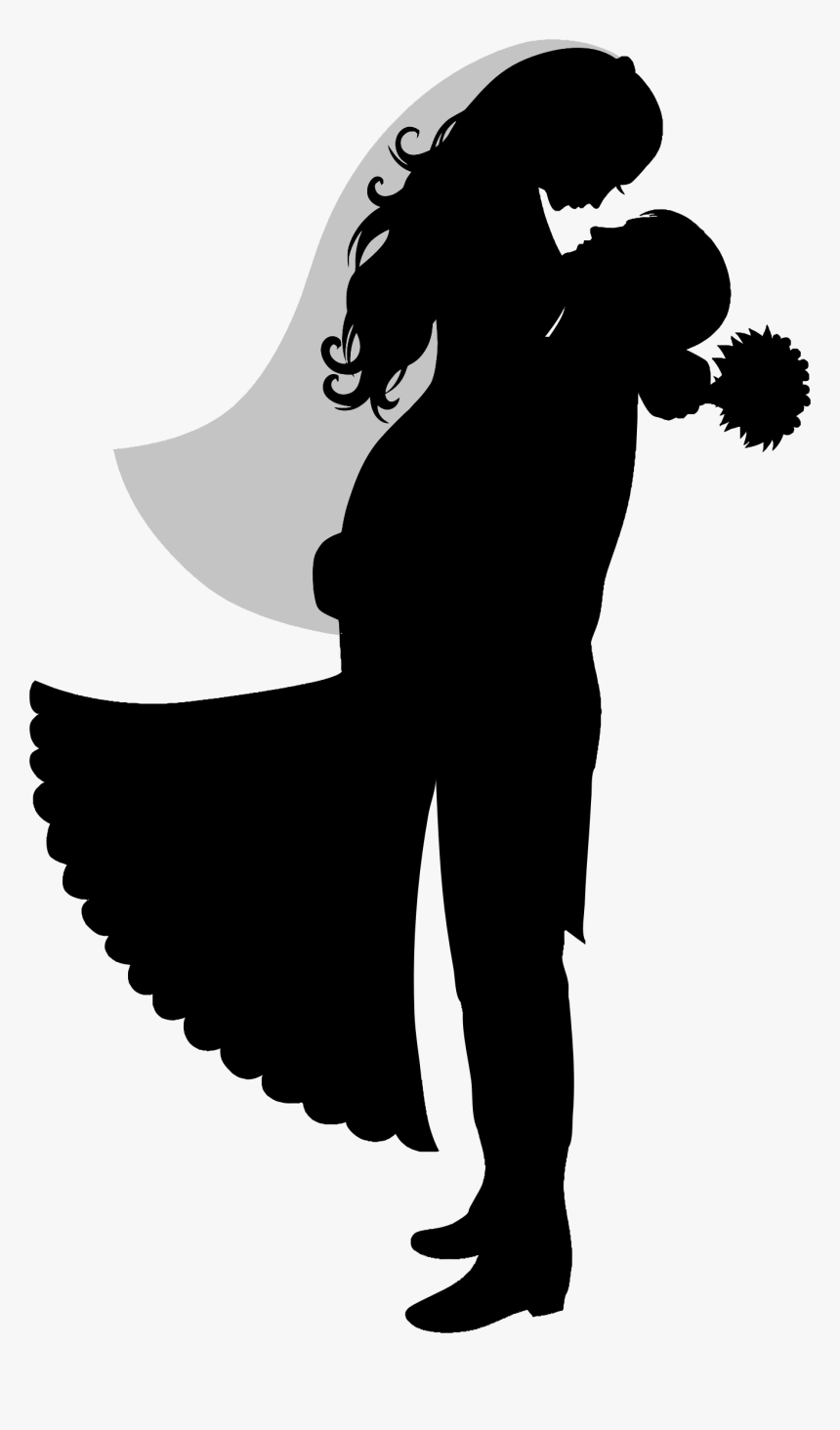 Detail Bride And Groom Silhouette Vector Free Nomer 40