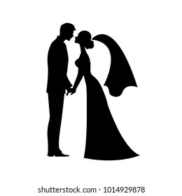 Detail Bride And Groom Silhouette Vector Free Nomer 42