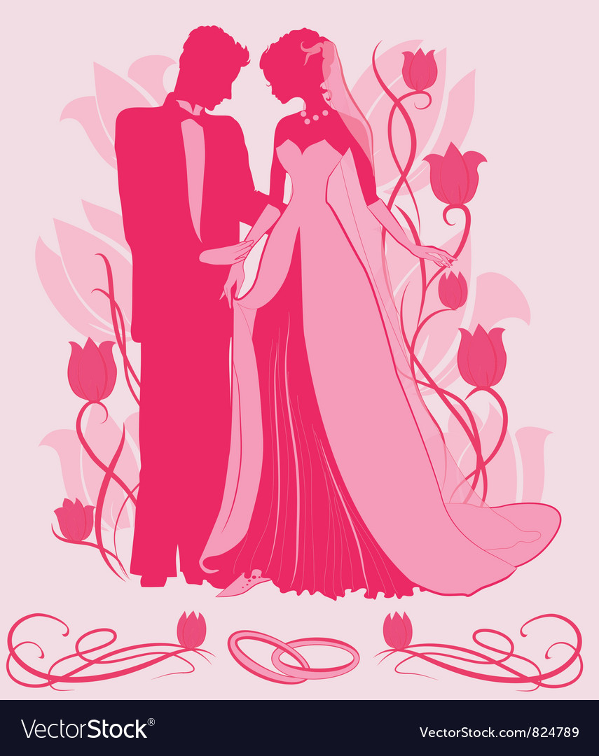 Detail Bride And Groom Silhouette Vector Free Nomer 46