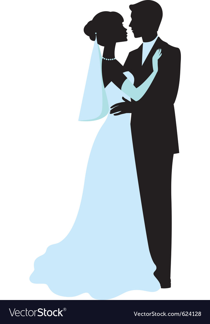 Detail Bride And Groom Silhouette Vector Free Nomer 8