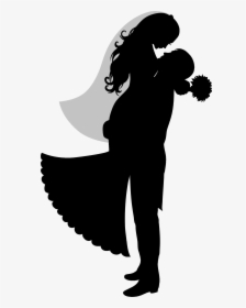 Detail Bride And Groom Silhouette Wedding Clipart Nomer 23