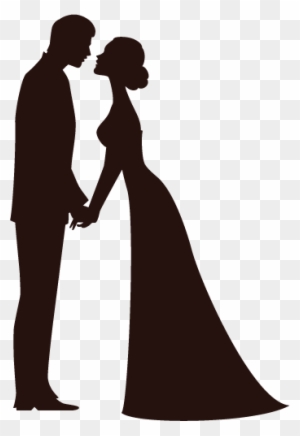 Detail Bride And Groom Silhouette Wedding Clipart Nomer 4