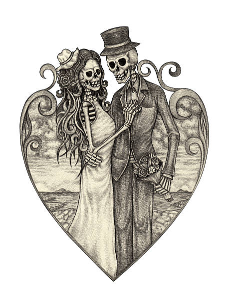 Detail Bride And Groom Skeleton Pictures Nomer 2