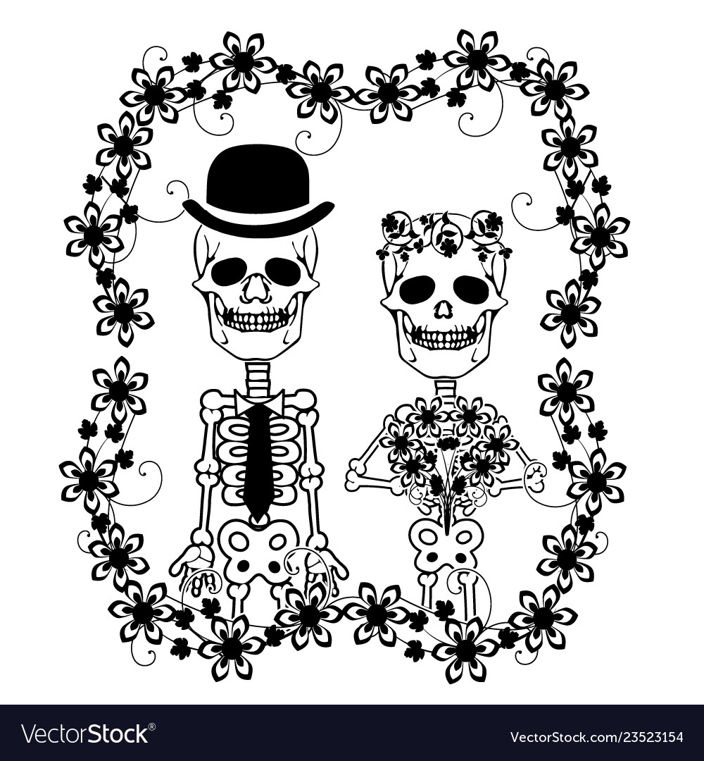 Detail Bride And Groom Skeleton Pictures Nomer 47