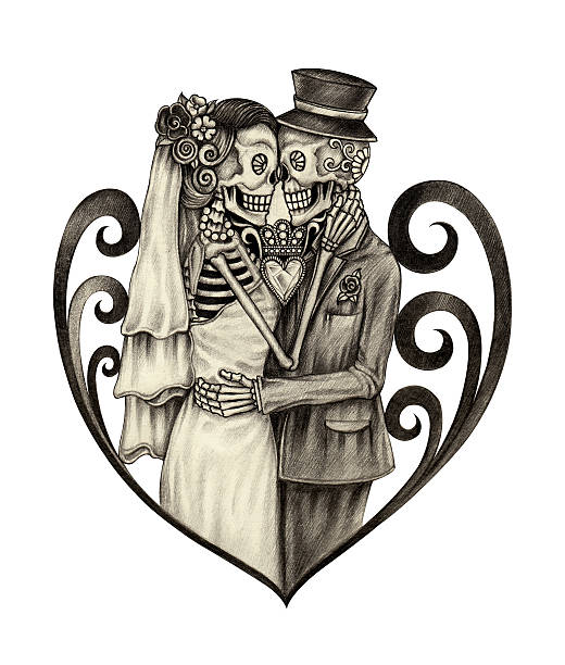 Detail Bride And Groom Skeleton Pictures Nomer 9