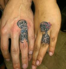 Detail Bride And Groom Skeleton Tattoos Nomer 53