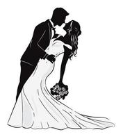 Detail Bride Groom Silhouette Clip Art Nomer 44