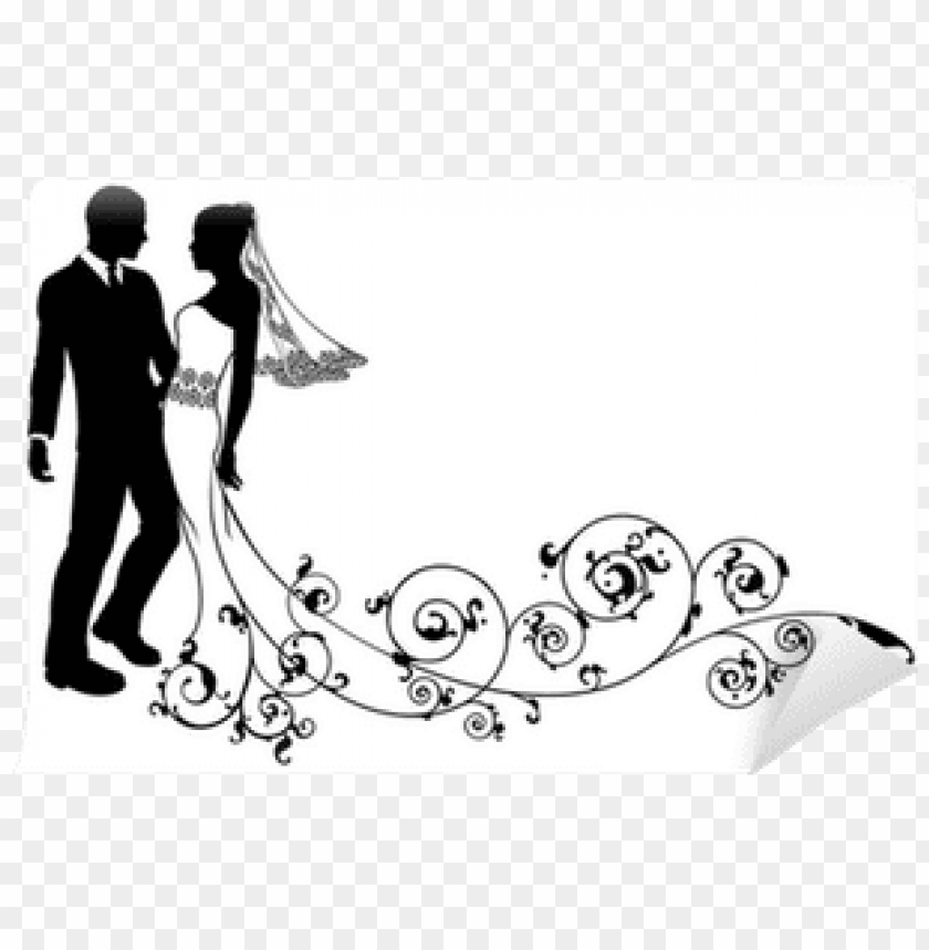 Detail Bride Groom Silhouette Clip Art Nomer 53