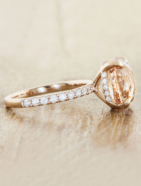 Detail Brilliant Earth Peach Sapphire Ring Nomer 15