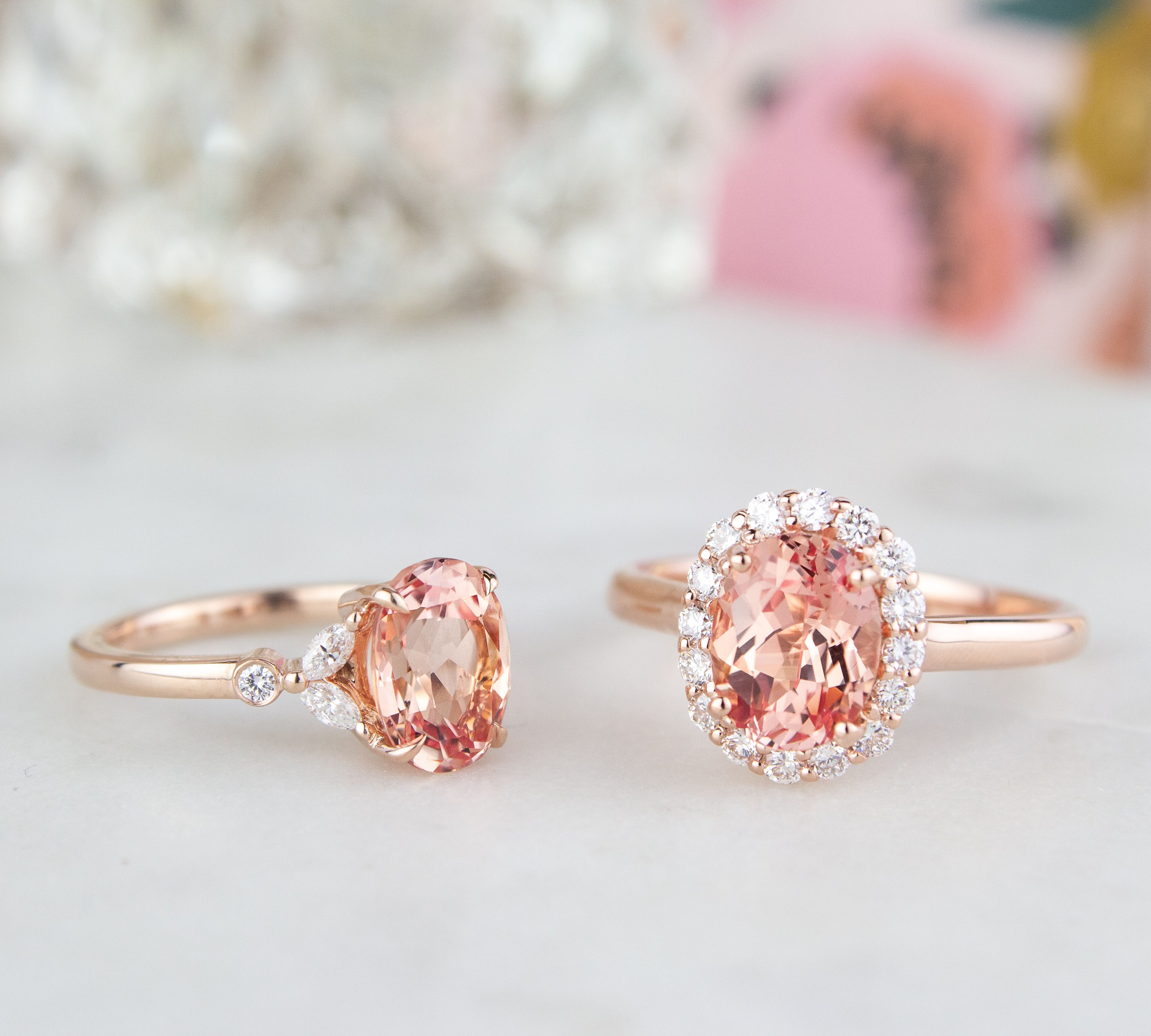 Detail Brilliant Earth Peach Sapphire Ring Nomer 8