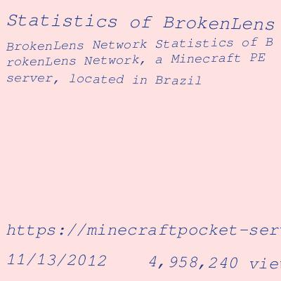 Detail Broken Lens Minecraft Pe Server Nomer 45
