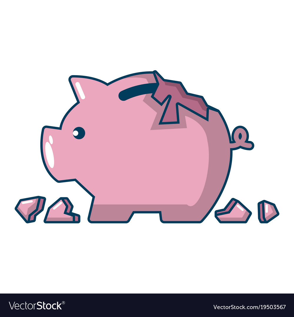 Broken Piggy Bank Icon - KibrisPDR