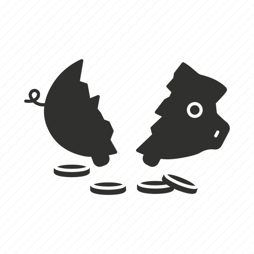 Detail Broken Piggy Bank Icon Nomer 13