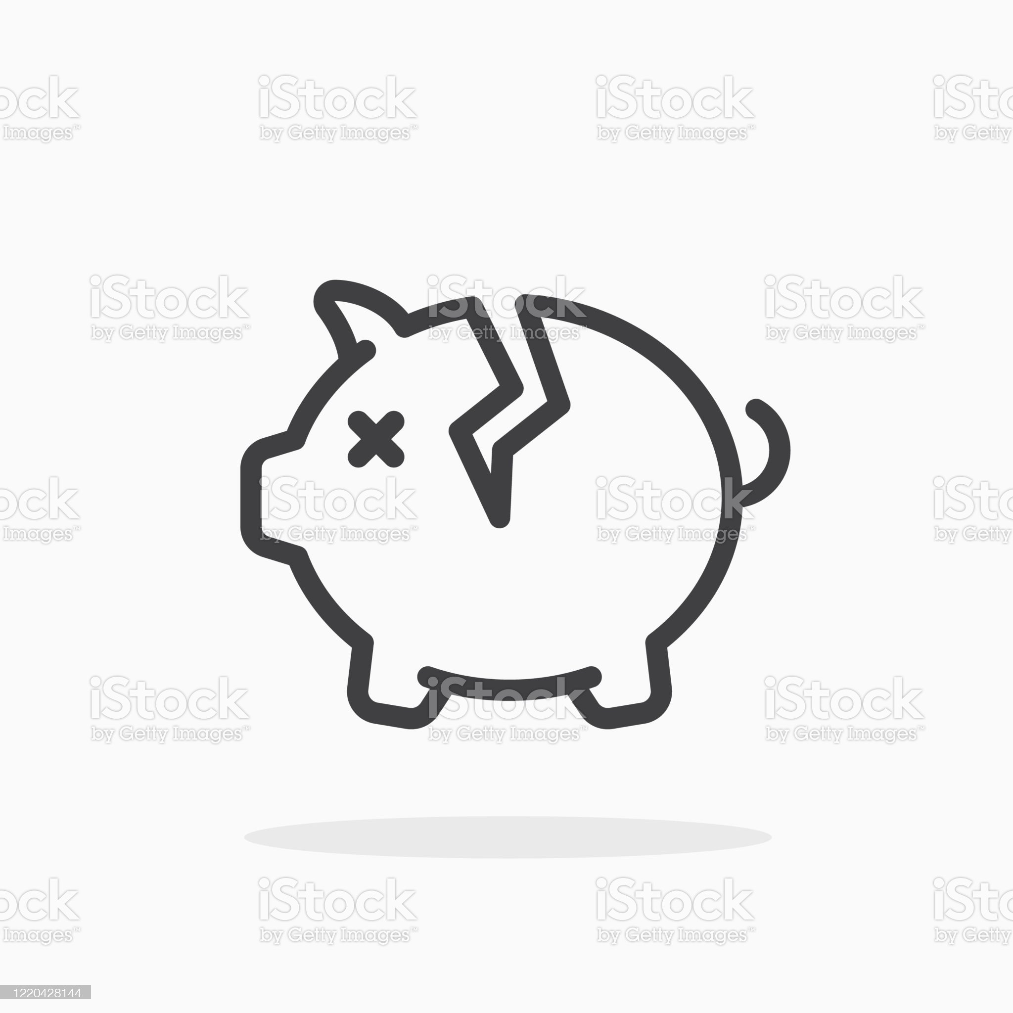 Detail Broken Piggy Bank Icon Nomer 15