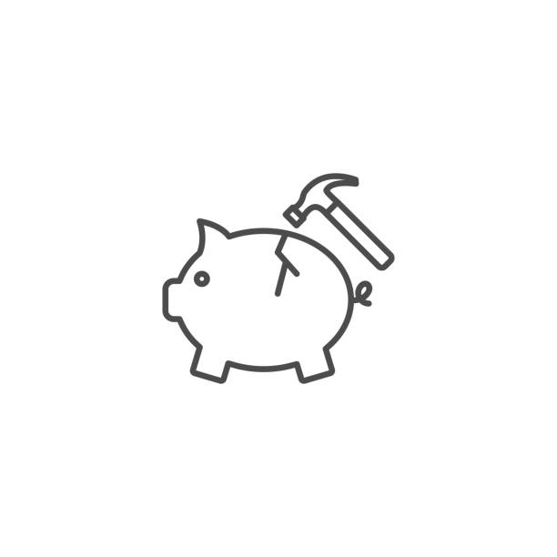Detail Broken Piggy Bank Icon Nomer 18