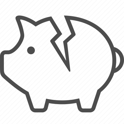 Detail Broken Piggy Bank Icon Nomer 19