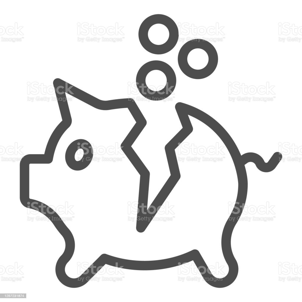 Detail Broken Piggy Bank Icon Nomer 25
