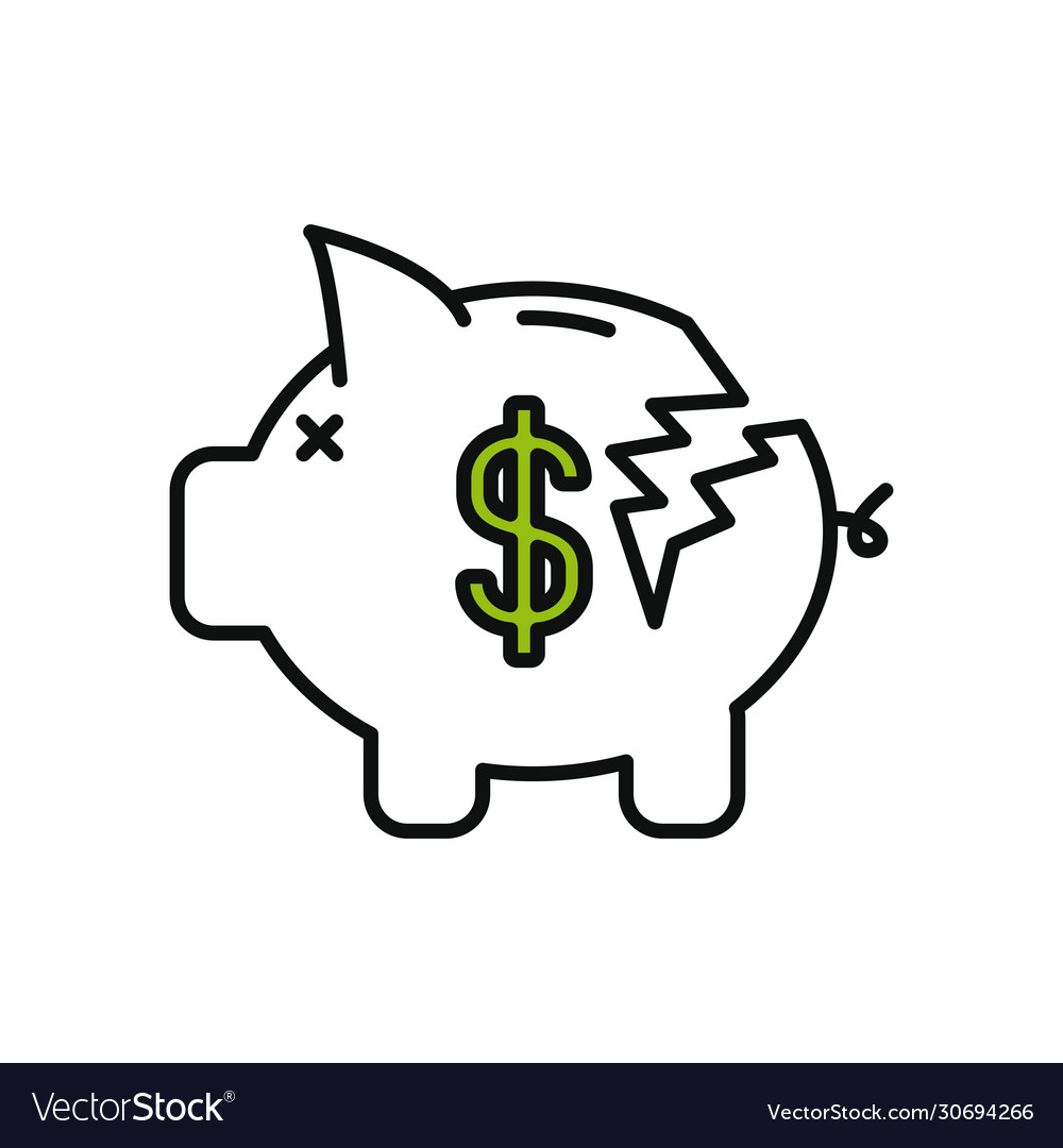 Detail Broken Piggy Bank Icon Nomer 28