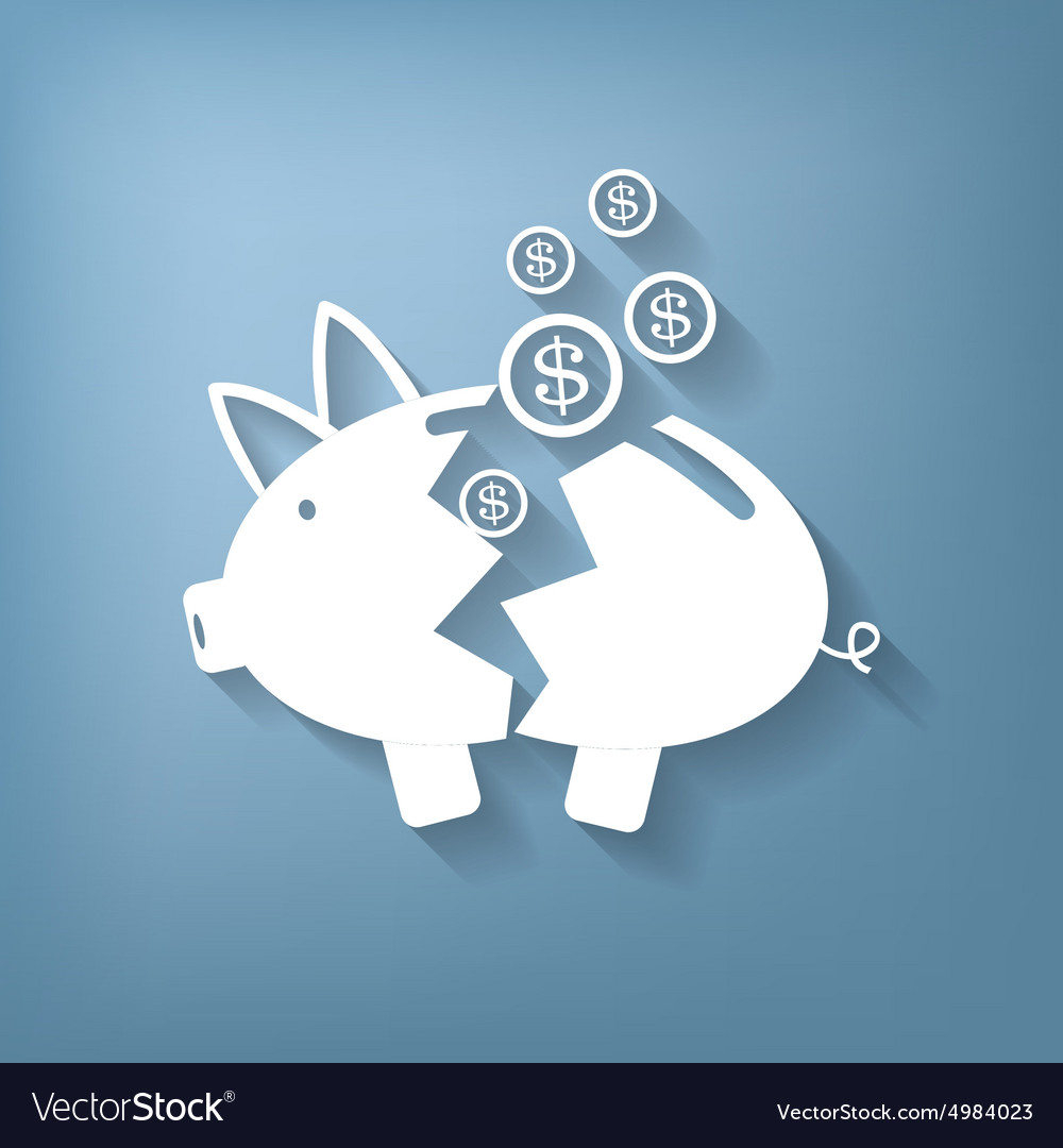 Detail Broken Piggy Bank Icon Nomer 35