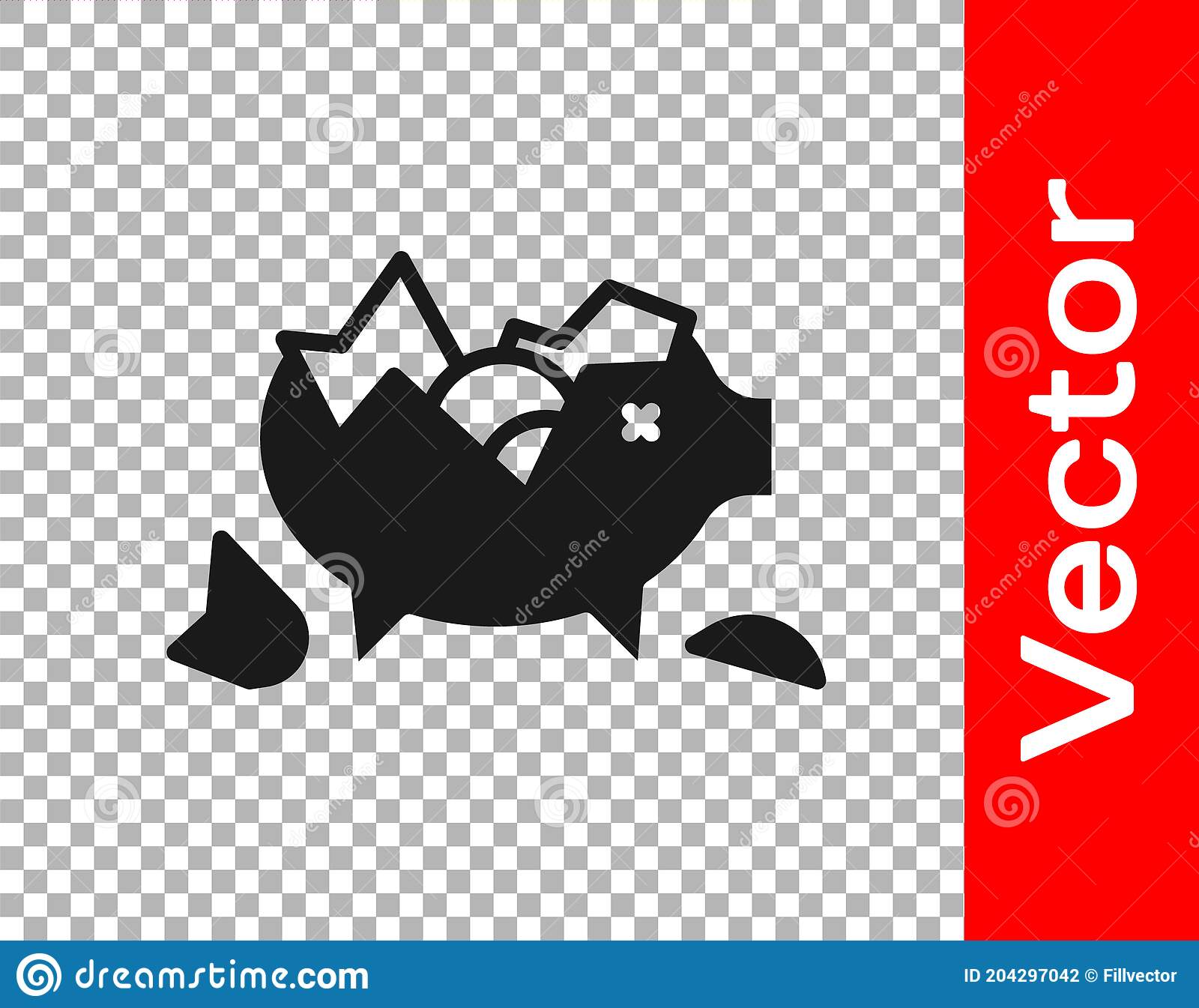 Detail Broken Piggy Bank Icon Nomer 37