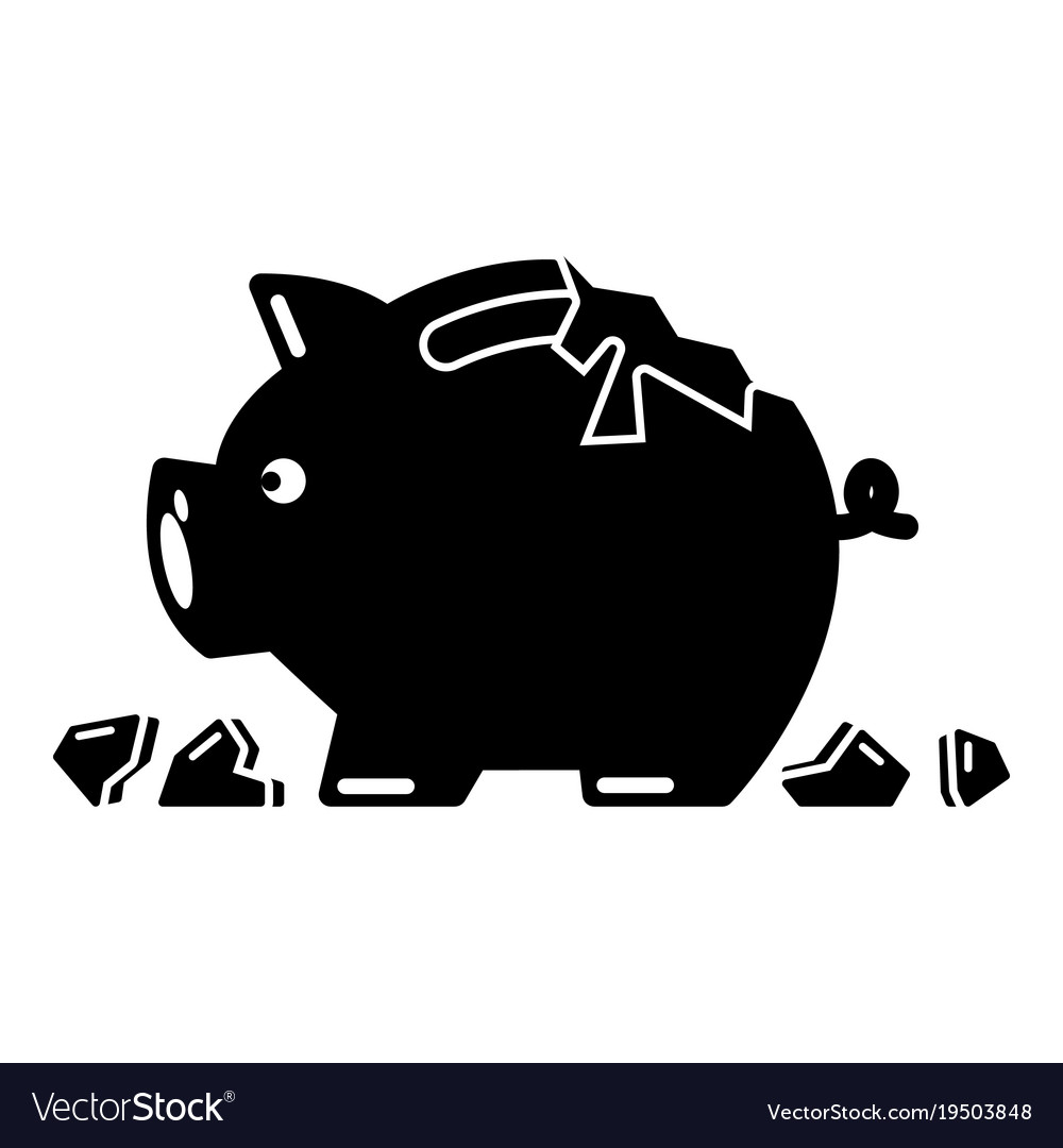 Detail Broken Piggy Bank Icon Nomer 5