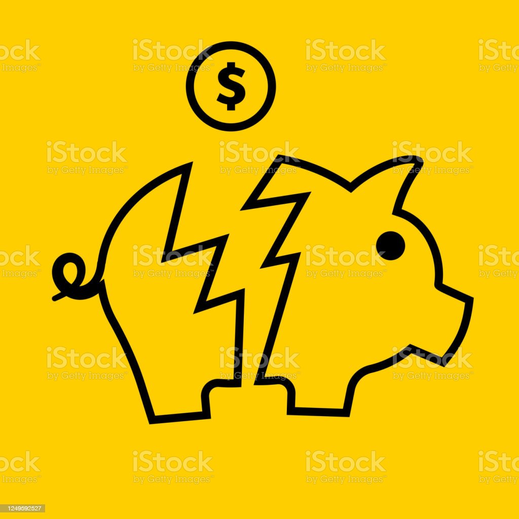 Detail Broken Piggy Bank Icon Nomer 42