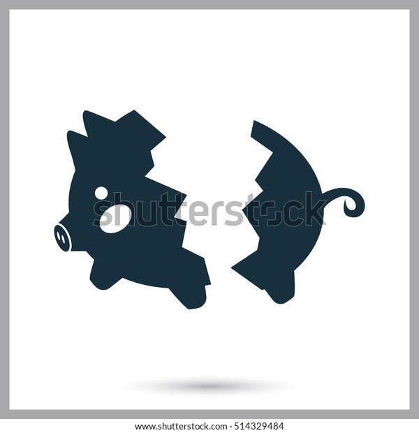 Detail Broken Piggy Bank Icon Nomer 45
