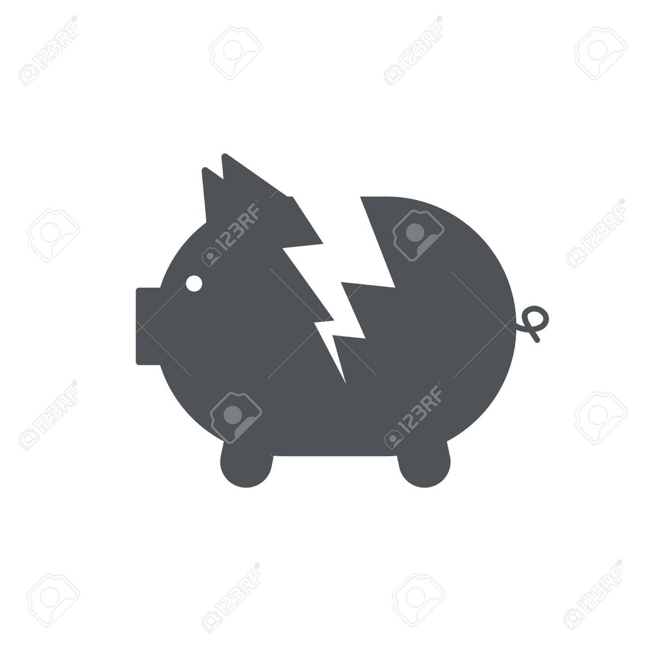 Detail Broken Piggy Bank Icon Nomer 48