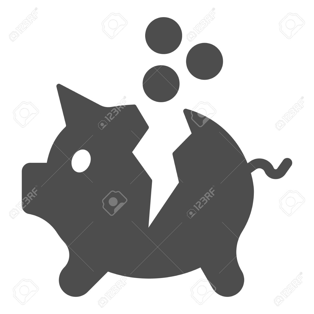 Detail Broken Piggy Bank Icon Nomer 52