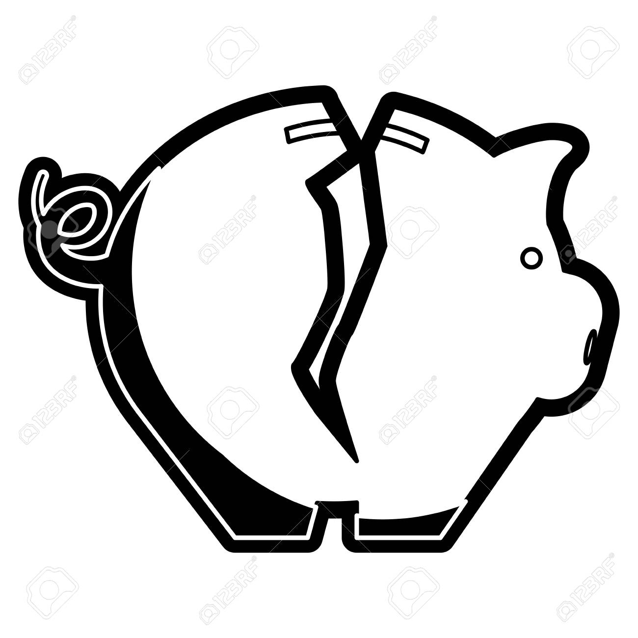 Detail Broken Piggy Bank Icon Nomer 53