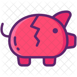 Detail Broken Piggy Bank Icon Nomer 55