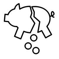Detail Broken Piggy Bank Icon Nomer 7