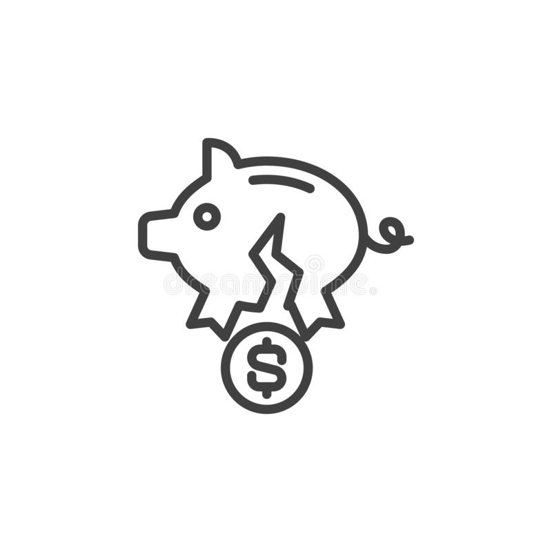 Detail Broken Piggy Bank Icon Nomer 8